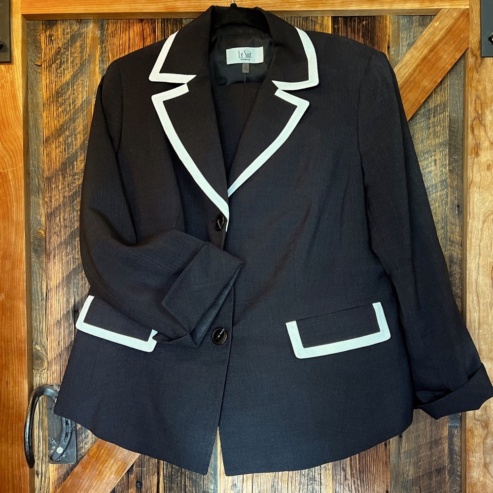 Black Pantsuit w/White Trim